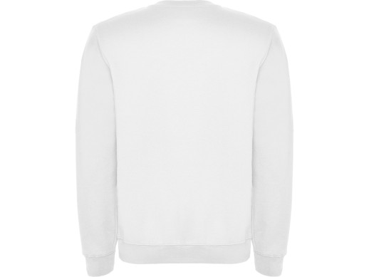 Свитшот с начесом Clasica детский, белый с нанесением логотипа с нанесением логотипа