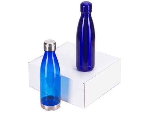 Подарочный набор с термосом и бутылкой Bottle set, синий