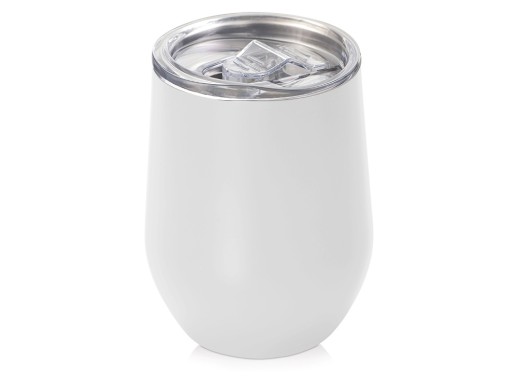 Подарочный набор с термокружкой, кофе и миндалем в шоколаде, белый