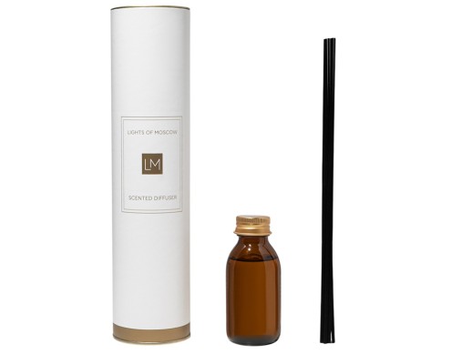 Ароматический диффузор с палочками, табак и ваниль, 100 мл (без лого LM) с нанесением логотипа с нанесением логотипа
