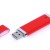 USB-флешка промо на 64 Гб прямоугольной классической формы, красный