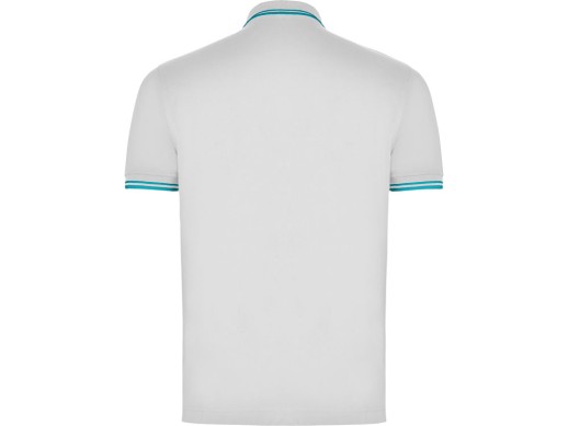 Рубашка поло Montreal мужская, белый/бирюзовый