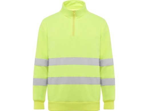 Свитшот ворот на молнии Spica, неоновый желтый