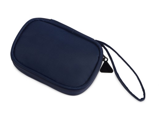 Органайзер для проводов Keep Organized S 2.0, темно-синий (136*100*25) с нанесением логотипа с нанесением логотипа