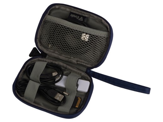 Органайзер для проводов Keep Organized S 2.0, темно-синий (136*100*25) с нанесением логотипа с нанесением логотипа