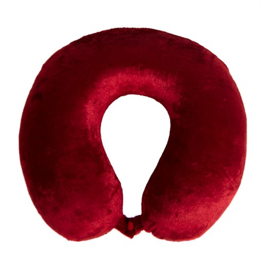 Подушка дорожная SOFT; memory foam, микрофибра, красный - 62000/08