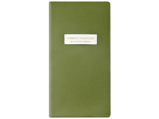 Еженедельник недатированный А6 Verde с нашивкой, зеленый