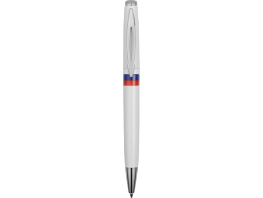 Ручка шариковая Отчизна, белый/триколор с нанесением логотипа с нанесением логотипа