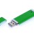 USB-флешка промо на 64 Гб прямоугольной классической формы, зеленый