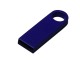 USB 3.0-флешка на 128 Гб с мини чипом и круглым отверстием, синий с нанесением логотипа с нанесением логотипа