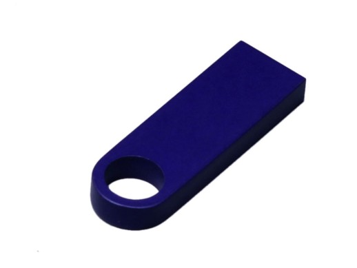USB 3.0-флешка на 128 Гб с мини чипом и круглым отверстием, синий с нанесением логотипа с нанесением логотипа