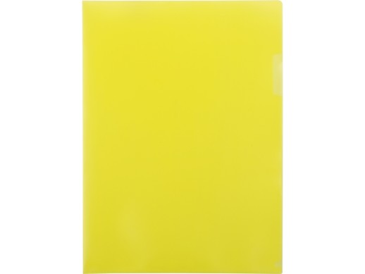 Папка- уголок, для формата А4, плотность 180 мкм, желтый матовый с нанесением логотипа с нанесением логотипа