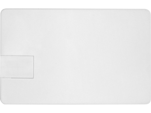 Флеш-карта USB 2.0 16 Gb в виде пластиковой карты Card, белый с нанесением логотипа с нанесением логотипа