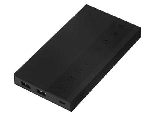 Портативное зарядное устройство Edge Black, 10000 mAh с нанесением логотипа с нанесением логотипа