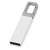 Флеш-карта USB 2.0 16 Gb с карабином Hook, белый/серебристый