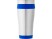 Термостакан Bezel, серебристый/синий