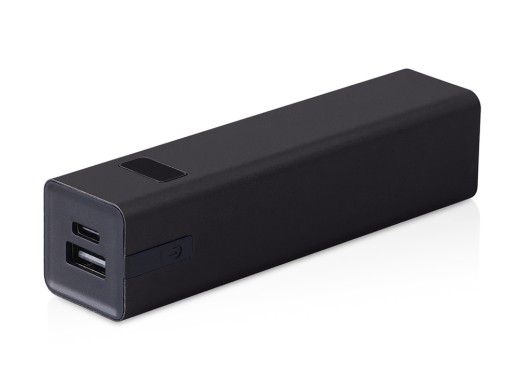 Внешний аккумулятор Rail, 5000 mAh, черный с нанесением логотипа с нанесением логотипа