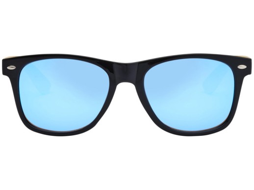 Солнцезащитные очки Hue с бамбуковыми дужками - Cиний / Натуральный