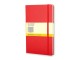 Записная книжка Moleskine Classic (в клетку) в твердой обложке, Large (13х21см), красный с нанесением логотипа с нанесением логотипа