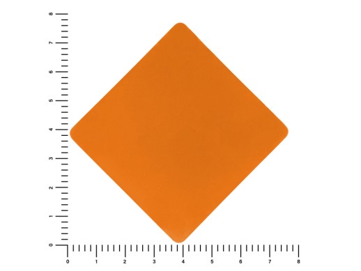 ПАТЧ РОМБ soft-touch (оранжевый) 7,6 х 7,6 см