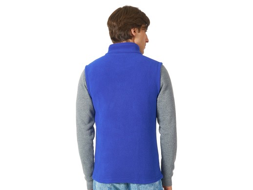 Жилет флисовый Ibiza мужской, синий с нанесением логотипа с нанесением логотипа