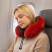 Подушка Dream с эффектом памяти, с кармашком, красный с нанесением логотипа с нанесением логотипа
