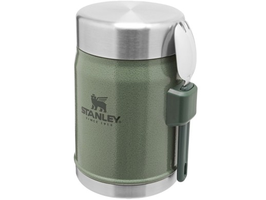Банка для еды объемом 400 мл с ложкой-вилкой Stanley Legendary - Зеленый лесной