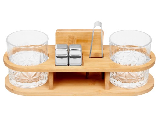 Набор для виски на бамбуковой подставке Boulevardier (Р)