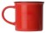 Кружка Countryside S с черным ободком, белая внутри, цветная снаружи, красный