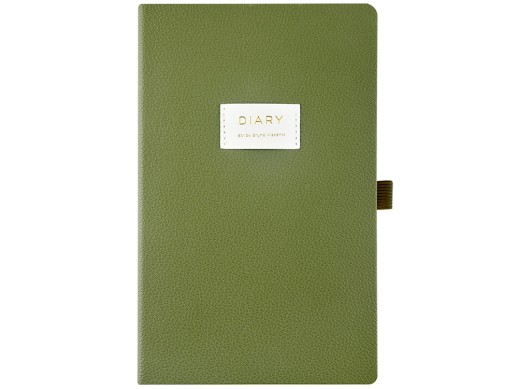 Ежедневник недатированный А5 Verde с нашивкой, зеленый