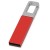 Флеш-карта USB 2.0 16 Gb с карабином Hook, красный/серебристый