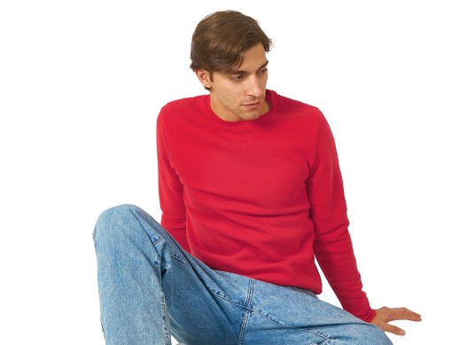 Толстовка промо London мужская, красный с нанесением логотипа с нанесением логотипа