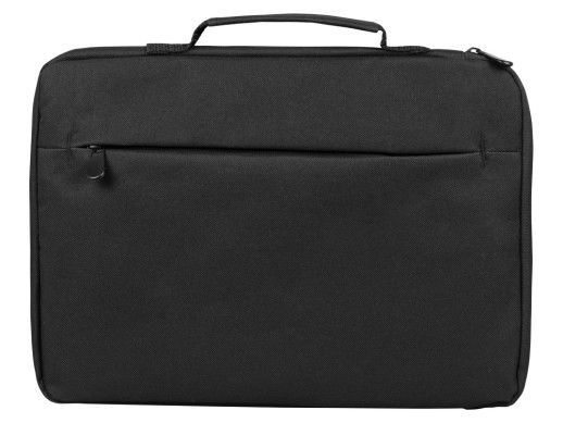Сумка для ноутбука 13'' Flank с боковой молнией, черный с нанесением логотипа с нанесением логотипа