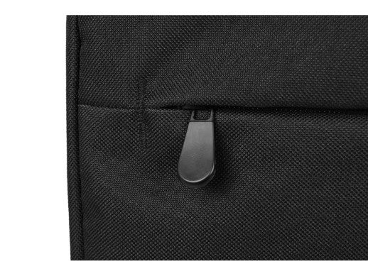 Сумка для ноутбука 13'' Flank с боковой молнией, черный с нанесением логотипа с нанесением логотипа