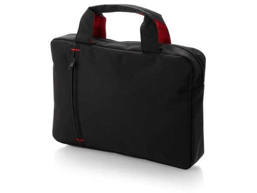 Сумка для документов Detroit, черный/красный с нанесением логотипа с нанесением логотипа