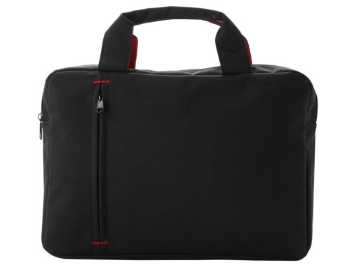 Сумка для документов Detroit, черный/красный с нанесением логотипа с нанесением логотипа