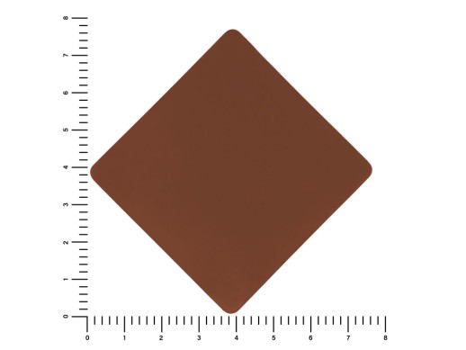 ПАТЧ РОМБ soft-touch (коричневый) 7,6 х 7,6 см