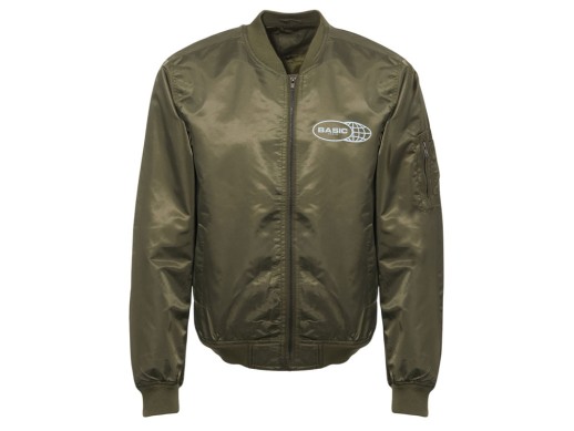 Куртка бомбер Antwerpen унисекс, хаки, ДТФ и бренд тайп с нанесением логотипа с нанесением логотипа