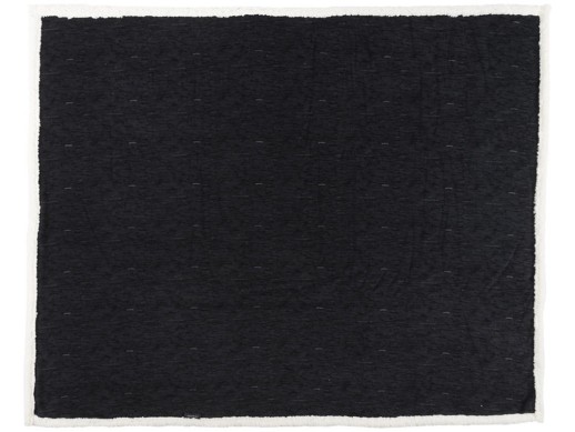 Плед из шерпы Sam, черный с нанесением логотипа с нанесением логотипа