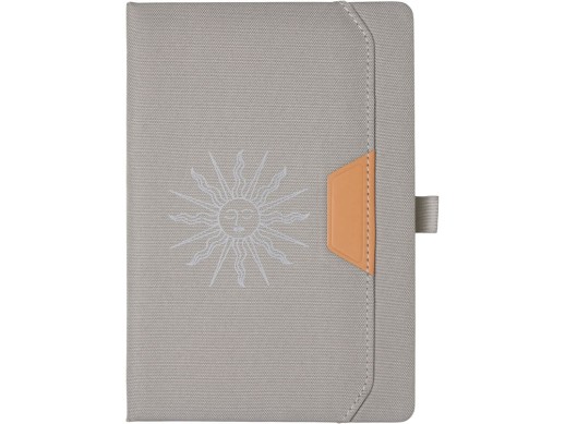 Блокнот А5 из RPET Harvey, 80 листов FSC бумага, серый с термотрансфером