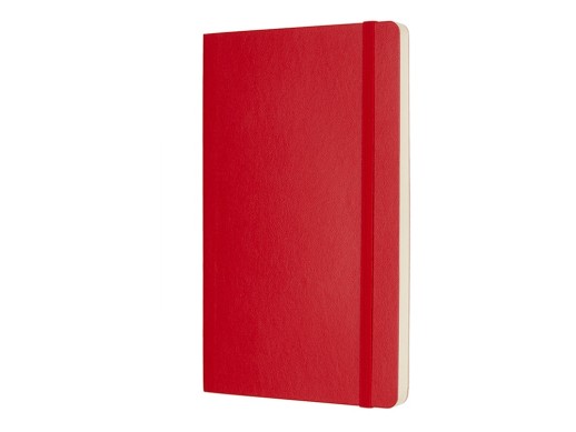 Записная книжка Moleskine Classic Soft (нелинованный), Large (13х21см), красный с нанесением логотипа с нанесением логотипа