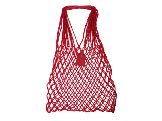 Авоська Dream L наплечная 25 литров с кожаными ручками, красный (1)