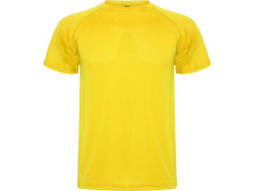 Спортивная футболка Montecarlo мужская, желтый с нанесением логотипа с нанесением логотипа