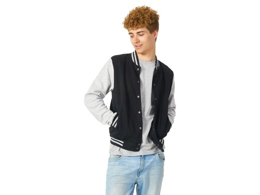 Бомбер Oxford, черный/серый меланж, унисекс с нанесением логотипа с нанесением логотипа
