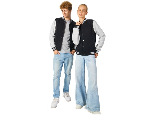 Бомбер Oxford, черный/серый меланж, унисекс с нанесением логотипа с нанесением логотипа