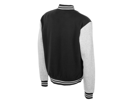 Бомбер Oxford, черный/серый меланж, унисекс с нанесением логотипа с нанесением логотипа