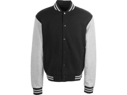 Бомбер Oxford, черный/серый меланж, унисекс с нанесением логотипа с нанесением логотипа