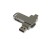 USB 3.0- флешка на 32 Гб поворотный механизм 2 в 1, c дополнительным разъемом Type-C с одноцветным металлическим клипом, серебристый с нанесением логотипа с нанесением логотипа