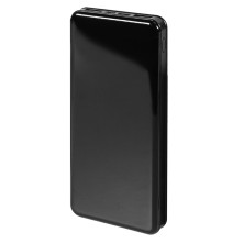 Универсальный аккумулятор Sleek 10 (10000 мАч), черный, 14х6.8х1,5 см   37175/35