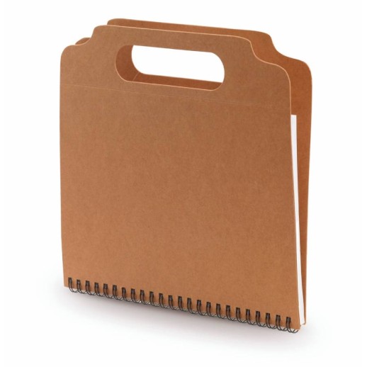 Блокнот с ручкой MAKRON, рециклированный картон   344237